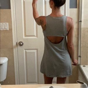 Open back tank dress